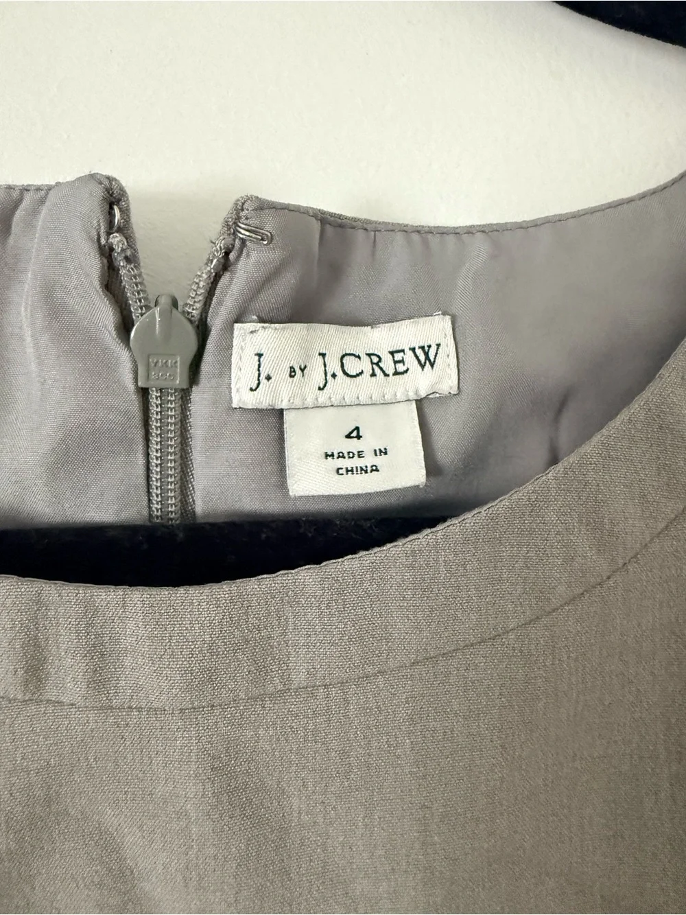 J. Crew Sleeveless Gray Shift Midi Dress